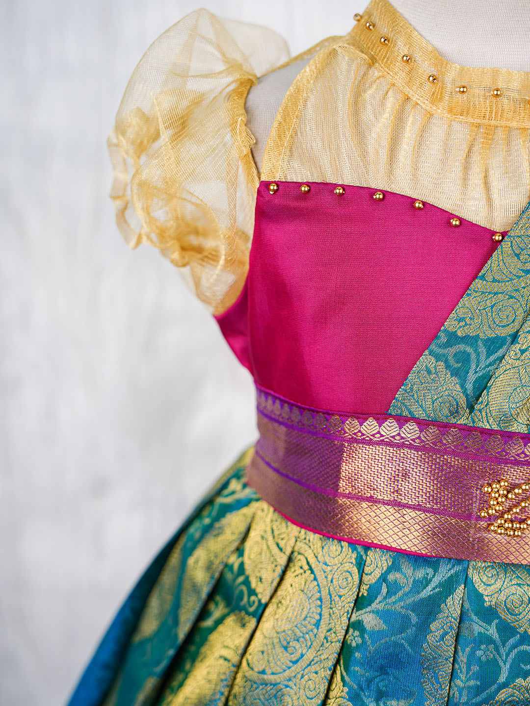 Half saree Silk Gown
