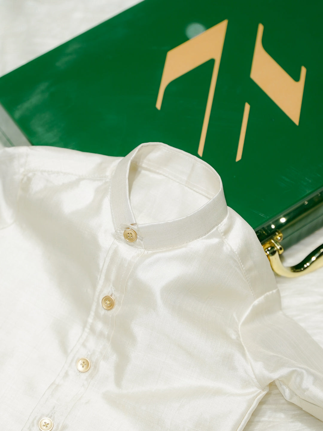 Off-White Signature Newborn Baby Boy Silk Romper | Luxury Baby Boy Gift Box