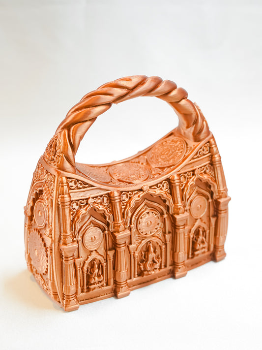 Designer Temple Handbag | Luxury Architectural Statement Bag | Women's Premium Handbag