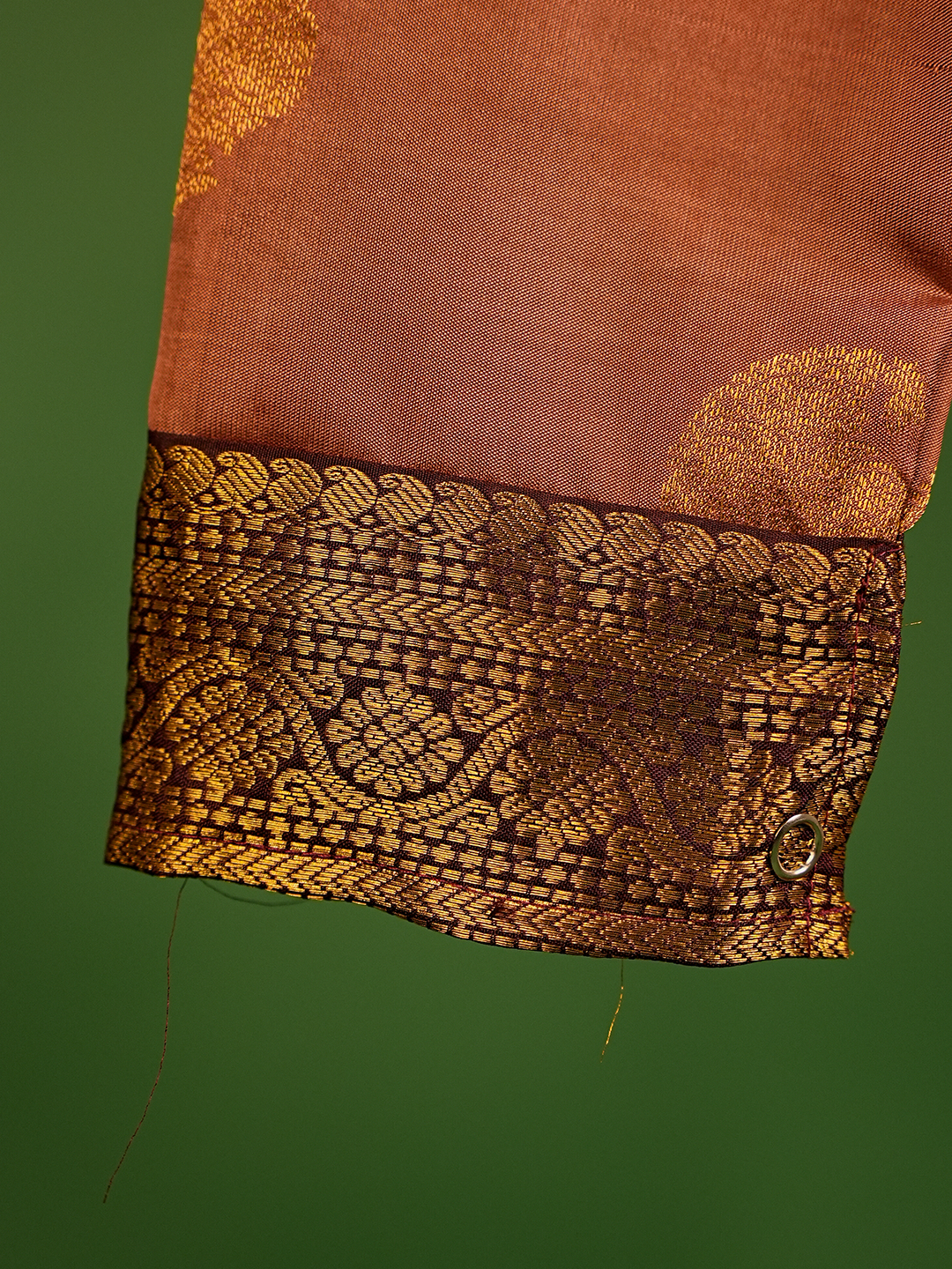 Chocolate Brown Pure Kanchipuram Silk Kurta Set
