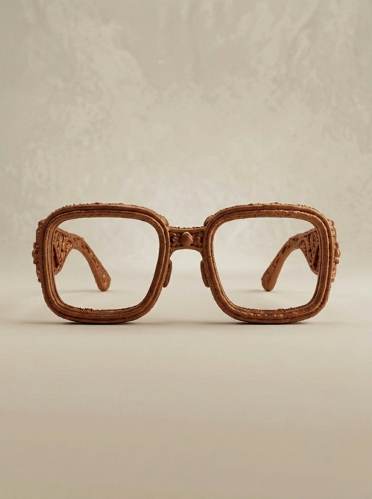 Heritage Floral 3D Printed Decorative Eyewear Frame – Bronze Finish